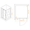 Душевой уголок RGW Passage PA-078B (RGW PA-008B + Z-050-2B) 100x110 прозрачное, черный 350807801-14
