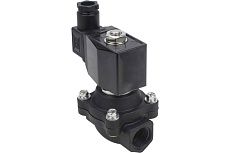 Электромагнитный клапан DN.ru VS2W-503N-NC Ду40 Ру6 пластик, резьба 1 1/2&quot; NBR 220B AC D130-01267