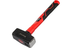 Кувалда BARTEX 1.5 кг, фибергласовая обрезиненная короткая рукоятка 364671