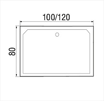 Поддон для душа Wemor 100/80/41 S 100x80 10000006110