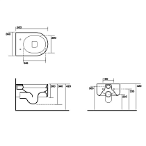 Подвесной унитаз Kerasan Flo 311530 белый матовый