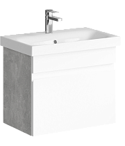 Тумба с раковиной Aqwella Smart 60 см бетон светлый