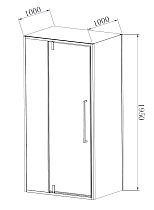 Душевой уголок Vincea Slim-N VSR-4SNP1010CLB 100x100 черный, прозрачный