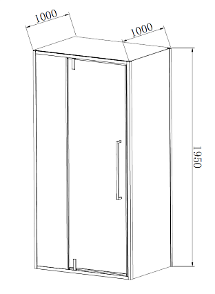 Душевой уголок Vincea Slim-N VSR-4SNP1010CLB 100x100 черный, прозрачный