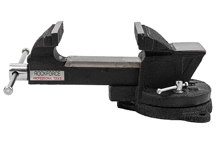 Тиски стальные поворотные с наковальней Rockforce 5 (125мм) RF-6540105(60513)