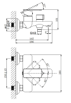 Смеситель для ванны Rush Bruny BR4335-44