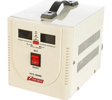 Стабилизатор напряжения Powerman 1ф 2 кВА AVS 2000 D 1192184