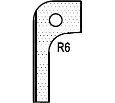 Нож радиусный T20308 R6 для 1473222212 ROTIS 744.T20308