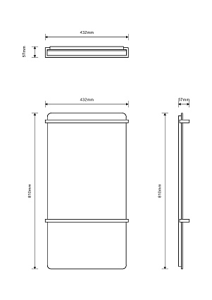 Полотенцесушитель электрический Black&White Universe N-389ND 43x81 коричневый мрамор