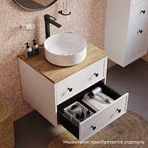 Мебель для ванной Iddis Torr 60 см со столешницей МДФ, дуб верона, белый матовый