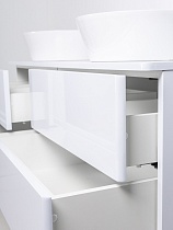 Мебель для ванной Orange Otto 130 см, со столешницей МДФ, белый глянец