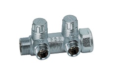 Коллектор балансировочный FAR 3/4 (НР-ВР) с 2 отв. 1/2 EU, хром.(аналог FK 3860 3412) FK 3879 341202