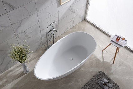 Ванна из искусственного камня Timo Rali RALI1500 150x78 см белый матовый