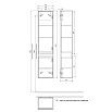 Шкаф пенал Iddis Esper 35 см белый, ESP35W0i97