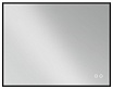 Зеркало Vincea VLM-3VN100B-2 100x80 см, сенсорный выключатель и диммер, антипар, черный