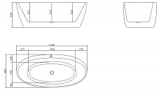 Акриловая ванна BelBagno BB404 150x80 белый