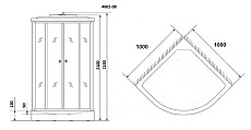 Душевая кабина Niagara NG- 4502-14BLACK 100x100 мозаика