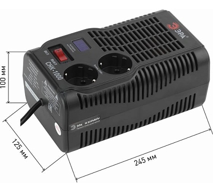 Компактный стабилизатор напряжения Эра СНК-1000 160-260В/220В, 1000ВА Б0032469