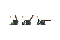 Механический горизонтальный торцевой прижим KUKAMET усилие 102 кг 711-1