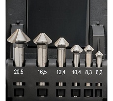 Набор зенковок 90 градусов, 6.3-20.5 мм, HSS-G, 6 шт RUKO 102790RO