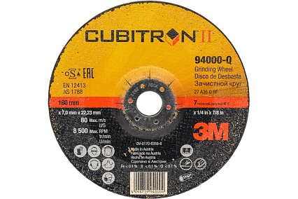 Круг зачистной T27 Cubitron II (180х7х22.23 мм; A 36 Q BF) 3M 7100074407
