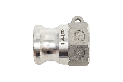 Алюминиевый камлок TITAN LOCK типа А серия EcoLine, ниппель внутр. резьба BSP 3/4" TL75AAL-EL