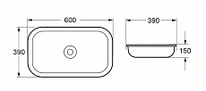 Раковина Cezares 60 см CZR-ARE-60-LVB керамическая