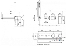 Смеситель для ванны Cezares UNIKA-VDM2-03/24 золото