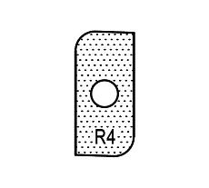 Нож T19206 внешний радиус R4 для 1472516512 ROTIS 744.T19206