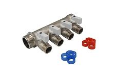 Коллектор Rvc 1 гш-1/2 ш с кранами 4 выхода (под ЕК 16x1/2 ) 01434