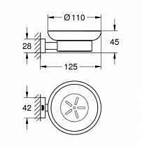 Мыльница Grohe Essentials Cube 40754001