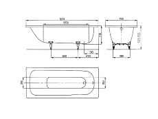 Стальная ванна Kaldewei Saniform Plus 362-1 160x70 см easy-clean, арт. 111700013001