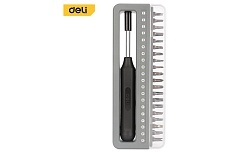 Набор прецизионных отверток Deli DL241041 40 бит, сталь S2 + Cr-V, пластиковый кейс 147039
