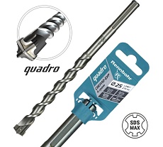 Бур по бетону RENNBOHR Quadro SDS-Max 4 грани 25x340/215 мм 722534