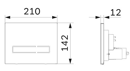 Кнопка смыва Am.Pm Touch Pro I0450A38 стекло, черный