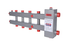 Гидроразделитель Valtec с коллекторами, горизонтальный, 3 контура, до 70 кВт VTc.100.SH.070603
