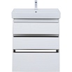 Тумба с раковиной Aquanet Nova Lite 75 см, 3 ящика белый глянец