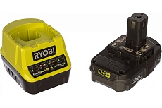 Набор Ryobi ONE+ RC18120-120 5133003368 аккумулятор (18 В; 2.0 А*ч; Li-Ion) и зарядное устройство RC18120