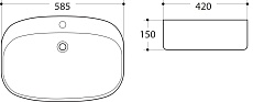 Раковина Art&Max AM-78374 58.5 см белый