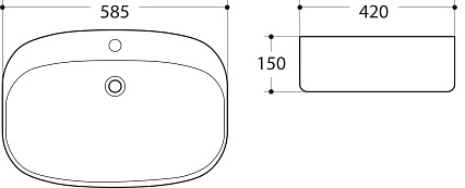 Раковина Art&Max AM-78374 58.5 см белый