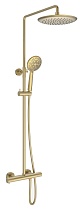 Душевая стойка Vincea Desire VSFS-1D0TBG термостат, брашированное золото