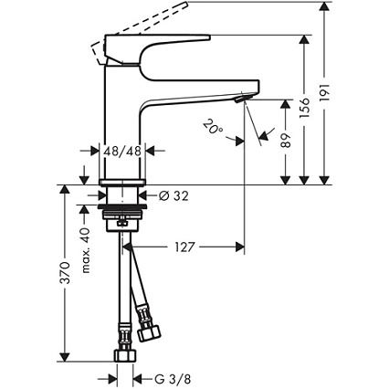 Смеситель для раковины Hansgrohe Metropol 100 32500000