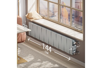 Радиатор Royal Thermo PianoForte 200 /Silver Satin - 18 секц. НС-1346027