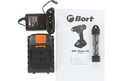 Аккумуляторная дрель-шуруповерт Bort BAB-18Ix2Li-FD 91275998
