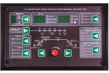 Инвертор Everlast powermts 211si multi process: mig/tig/stick 2EV211MTS