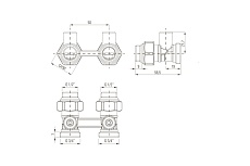 Узел нижний запорный прямой GUARDO Purmo 1/2&quot;x3/4&quot; MTB 127 RAL 9016 Белый