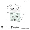 Тумба с раковиной Grossman Меркадо 60 см белый матовый