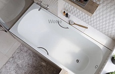 Чугунная ванна Wotte Start 160x75, с отверстиями для ручек