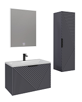Мебель для ванной Grossman Блисс 100 см графит матовый
