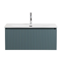 Тумба с раковиной BelBagno Uno 80 см 1 ящик, Голубой матовый